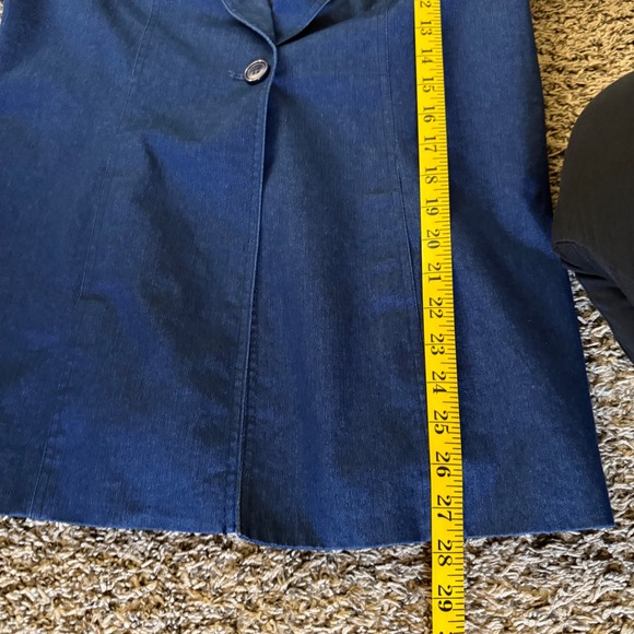 Kasper & Company Denim Blazer - Buttoned‎ Front, Fitted Jacket, Women's Size 8 - Picture 7 of 7